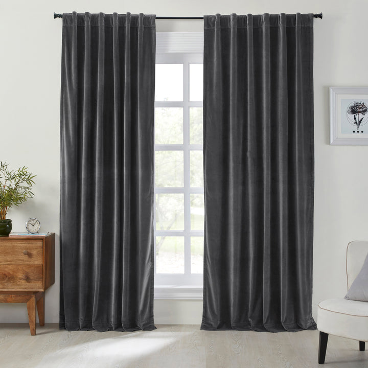 Stella Plush Cotton Velvet Curtain Panel