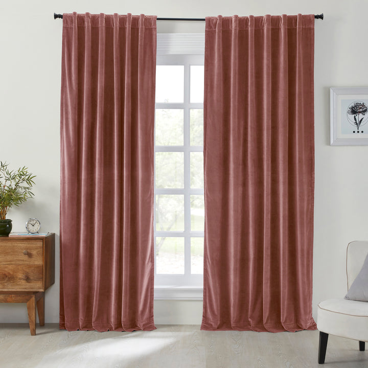 Stella Plush Cotton Velvet Curtain Panel