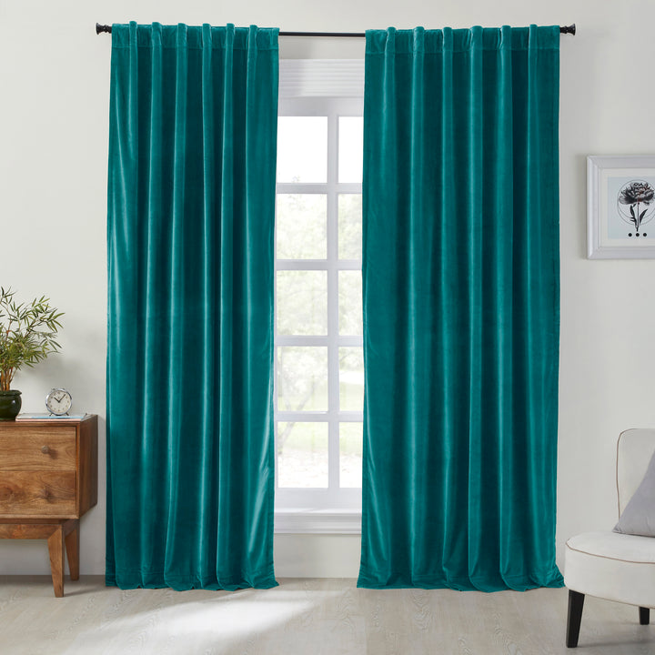 Stella Plush Cotton Velvet Curtain Panel