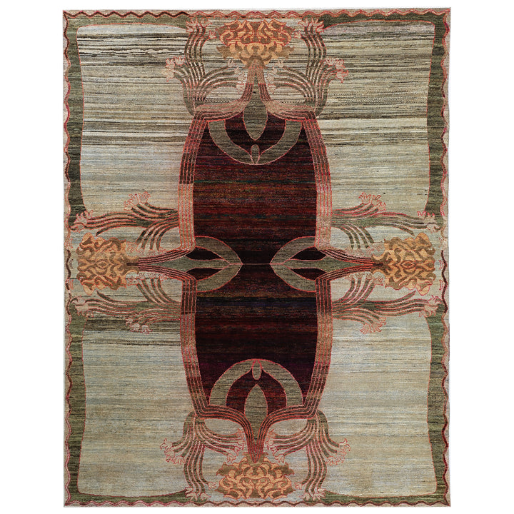 Grey Alchemy Traditional Silk Wool Blend Rug - 8' x 10'6"