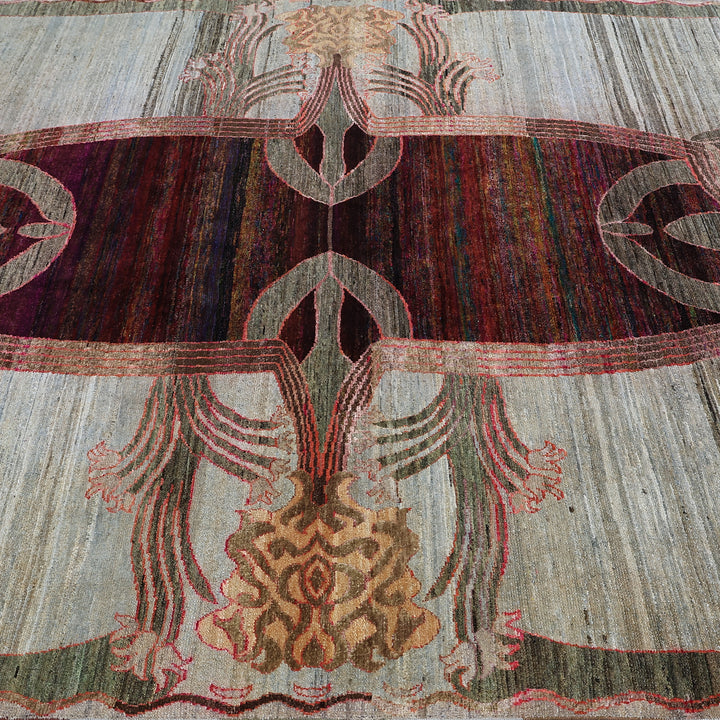 Grey Alchemy Traditional Silk Wool Blend Rug - 8' x 10'6"