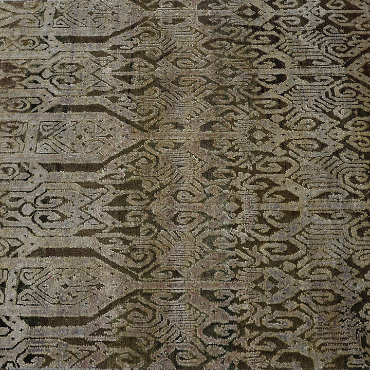 Brown Alchemy Traditional Silk Wool Blend Runner - 2'11" x 15'3"