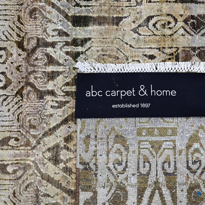 Brown Alchemy Traditional Silk Wool Blend Runner - 2'11" x 15'3"