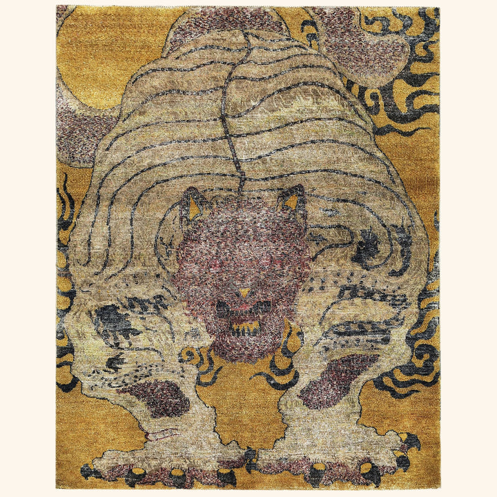 Brown Alchemy Transitional Wool Rug - 3'11" x 5'