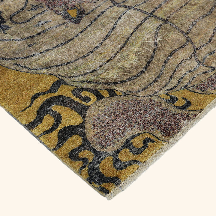 Brown Alchemy Transitional Wool Rug - 3'11" x 5'