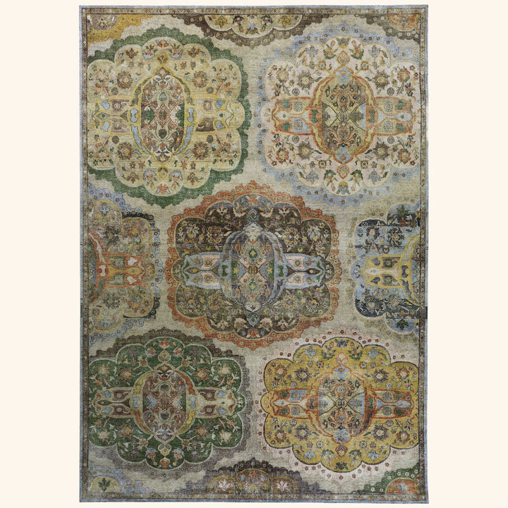 Multicolored Alchemy Traditional Silk Rug - 8'11" x 12'9"