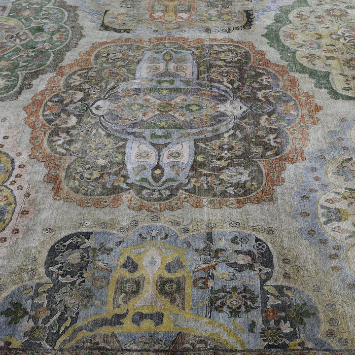 Multicolored Alchemy Traditional Silk Rug - 8'11" x 12'9"