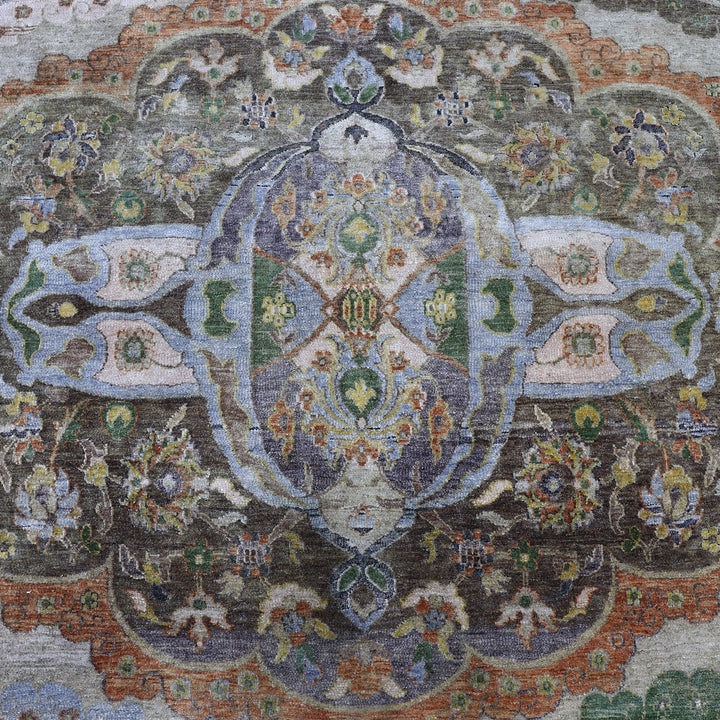 Multicolored Alchemy Traditional Silk Rug - 8'11" x 12'9"