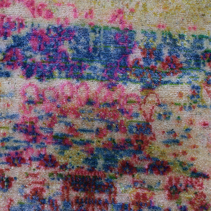 Pink Multicolored Alchemy Transitional Silk Rug - 9'3" x 13'5"