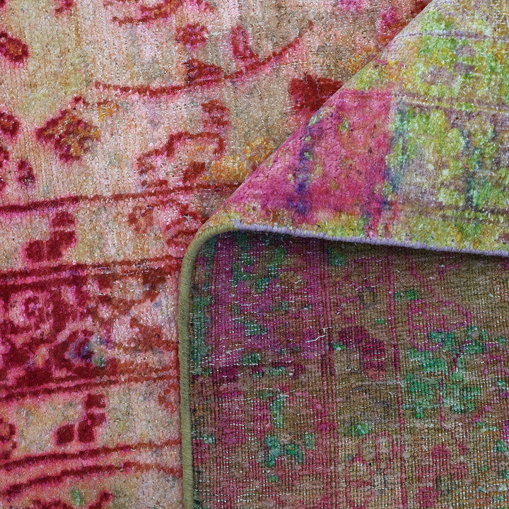 Pink Multicolored Alchemy Transitional Silk Rug - 9'3" x 13'5"