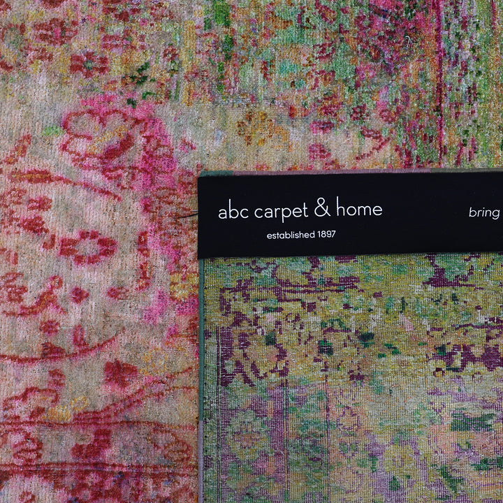 Pink Multicolored Alchemy Transitional Silk Rug - 9'3" x 13'5"