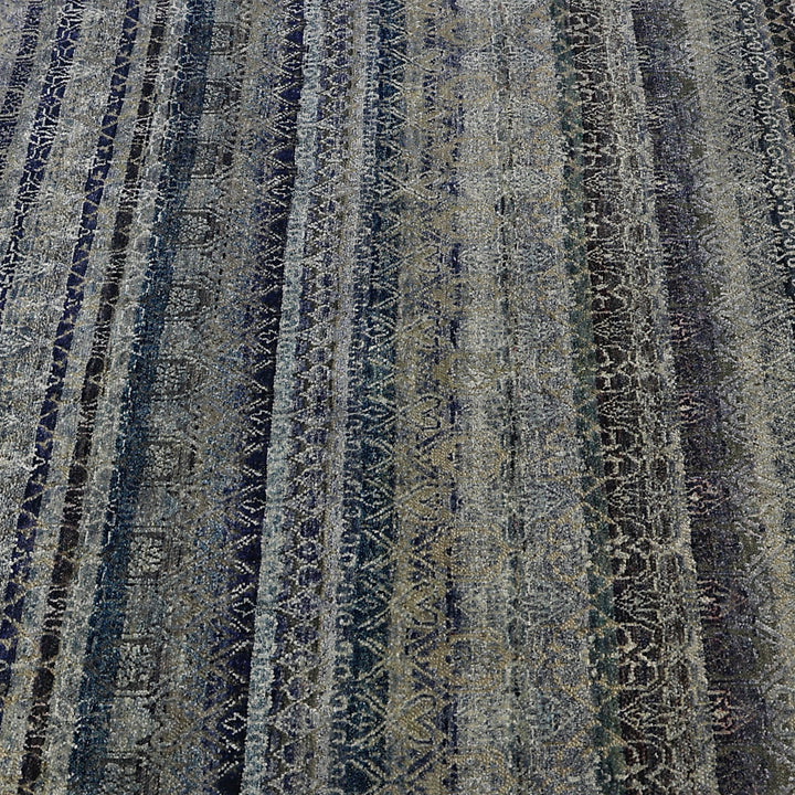Blue Alchemy Traditional Silk Wool Blend Runner - 4'1" x 13'5"