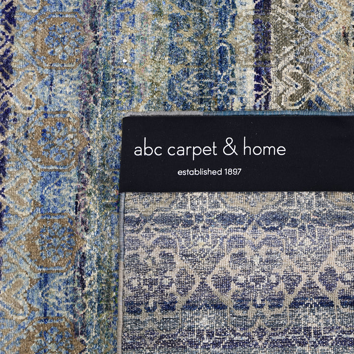 Blue Alchemy Traditional Silk Wool Blend Runner - 4'1" x 13'5"