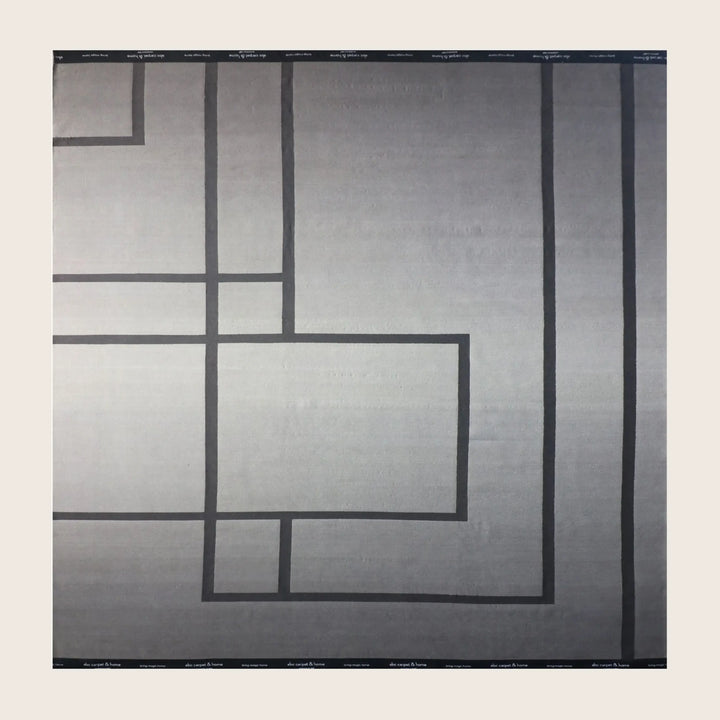Grey Tibetan Contemporary Silk Rug - 10' x 14'
