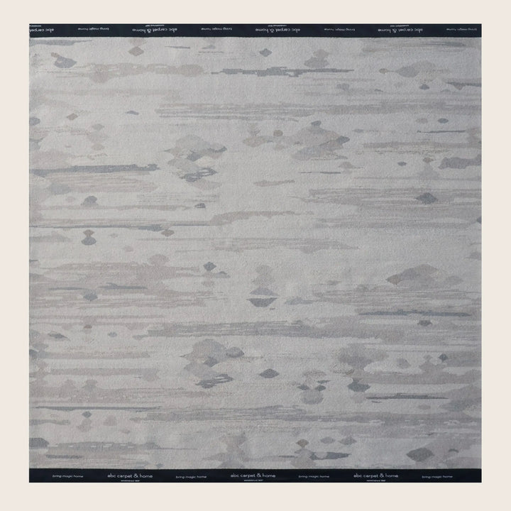 Natural Multi Tibetan Contemporary Wool Silk Blend Rug - 6' x 9'