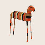 Medium Orange Striped Beaded Horse