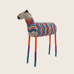 Medium Multi Color Striped Beaded Horse