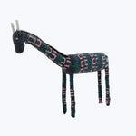 Large Teal/Pink Square Beaded Giraffe