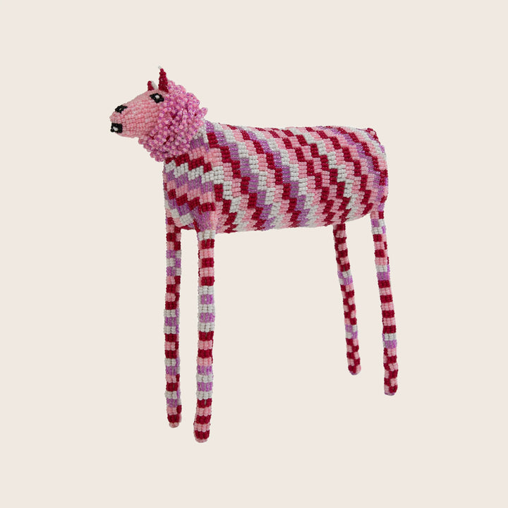 Small Pink Dotted Beaded Giraffe