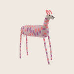 Large Pink Checkered Beaded Antelope
