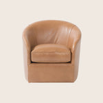 Hudson Leather Swivel Chair