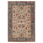 Light Grey Traditional Serapi Wool Rug - 5'11" x 8'9"