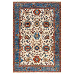 Beige Traditional Serapi Wool Rug - 6'1" x 9'