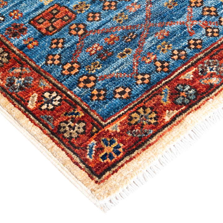 Beige Traditional Serapi Wool Rug - 6'1" x 9'