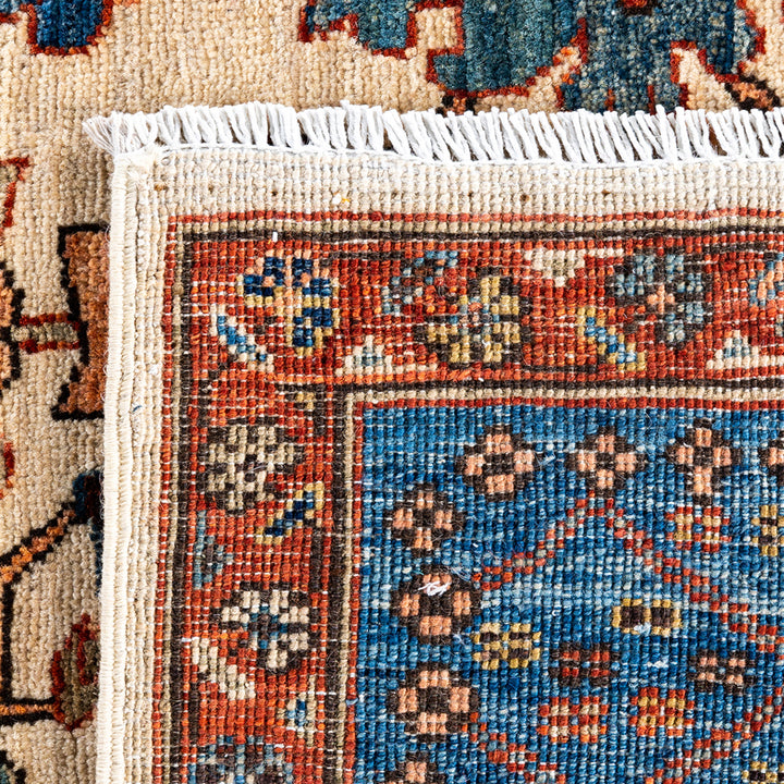 Beige Traditional Serapi Wool Rug - 6'1" x 9'