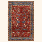 Red Traditional Serapi Wool Rug - 6' x 9'