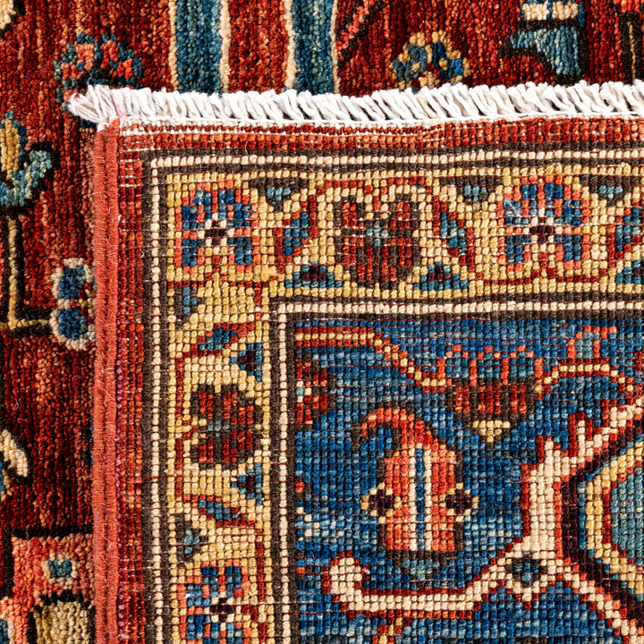 Red Traditional Serapi Wool Rug - 6' x 9'