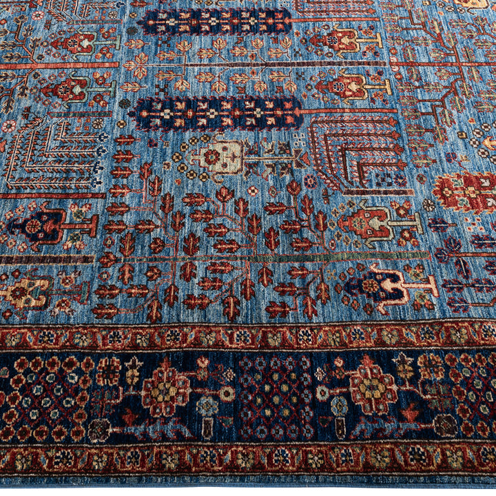 Light Blue Traditional Serapi Wool Rug - 6'2" x 8'8"