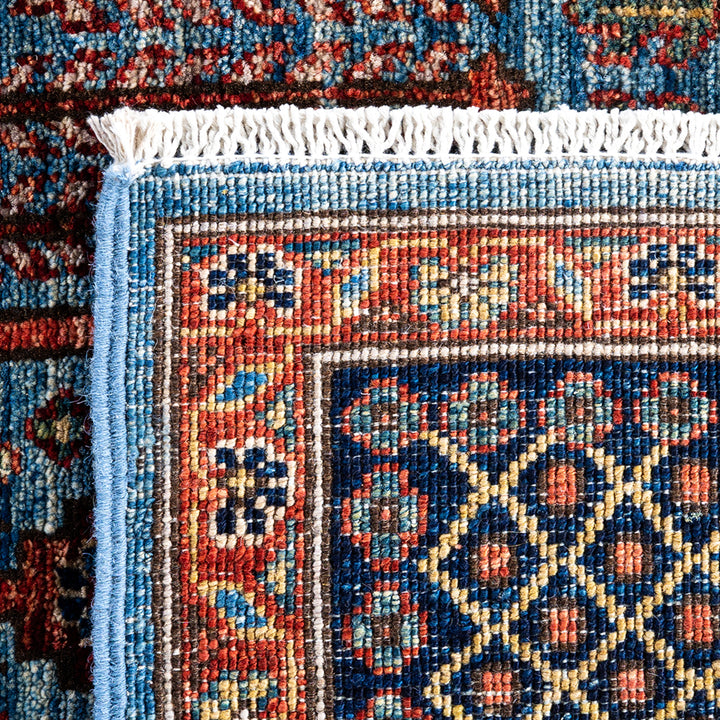Light Blue Traditional Serapi Wool Rug - 6'2" x 8'8"