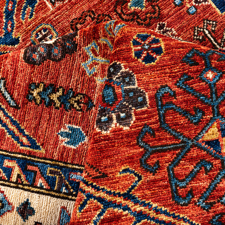 Red Traditional Serapi Wool Rug - 6' x 8'11"