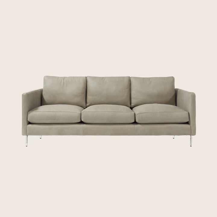 Hannah Leather 86" Three Seat Sofa