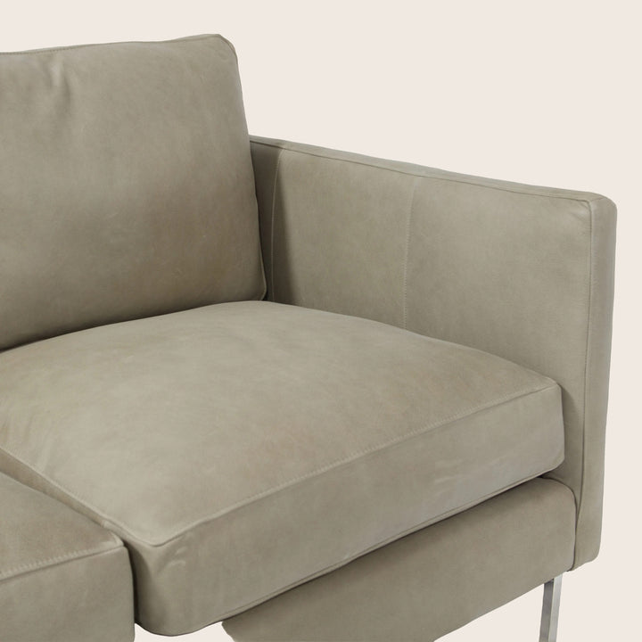 Hannah Leather 86" Three Seat Sofa