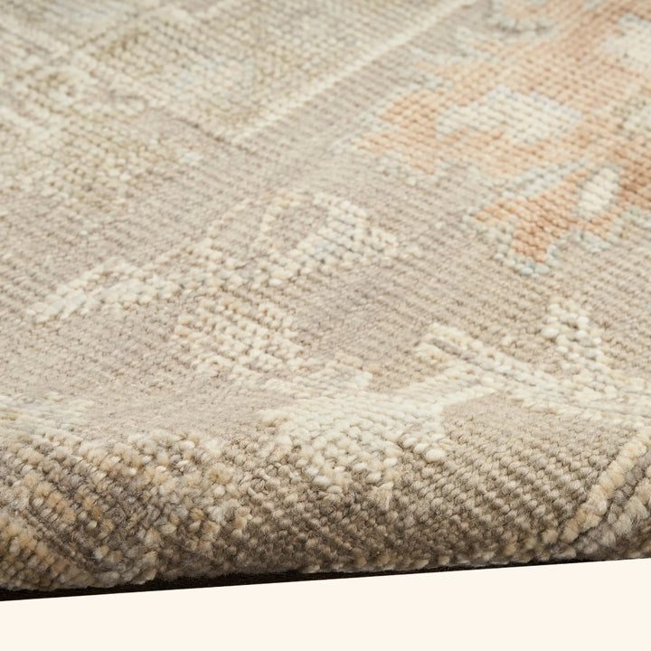 Taupe Essentials Traditional Wool Cotton Blend Rug
