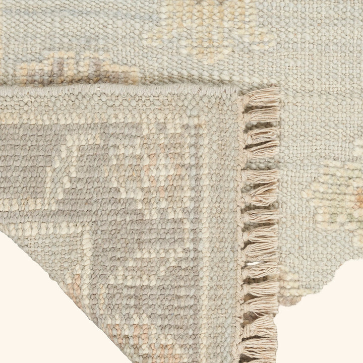 Light Blue Essentials Wool Cotton Blend Rug