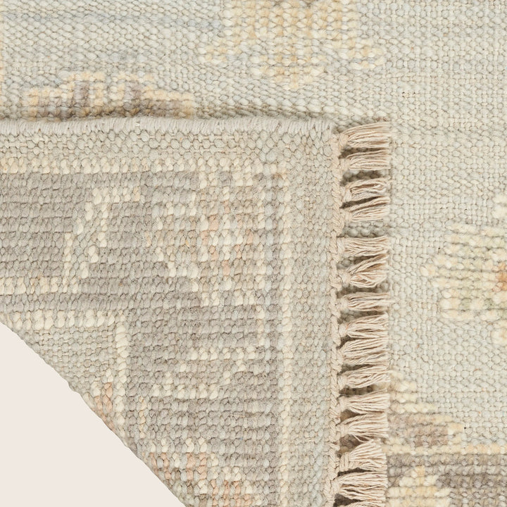 Light Blue Essentials Wool Cotton Blend Rug
