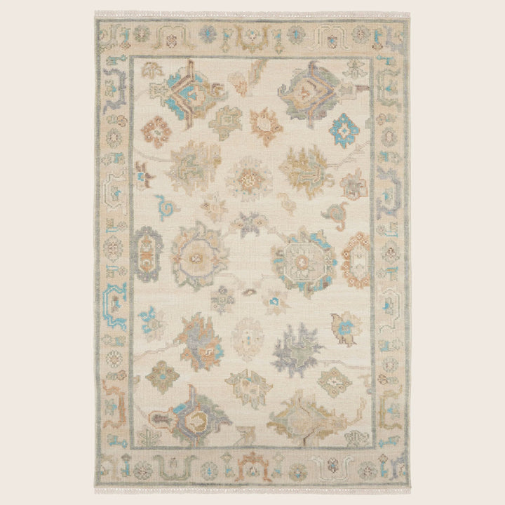 Ivory Multi Traditional Essentials Wool Rug 5'6" x 8'