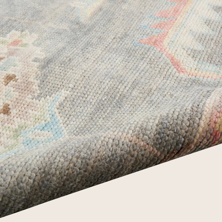 Dark Grey Multi Traditional Essentials Wool Rug 7'9" x 9'9"