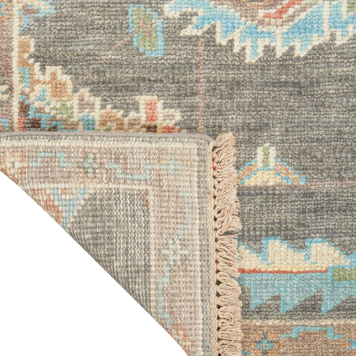 Dark Grey Multi Traditional Essentials Wool Rug 7'9" x 9'9"