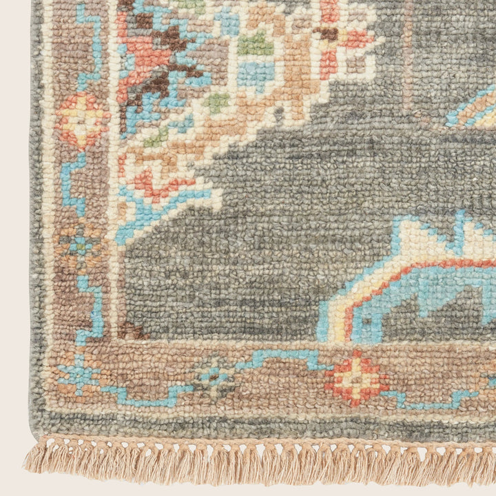 Dark Grey Multi Traditional Essentials Wool Rug 8'6" x 11'6"