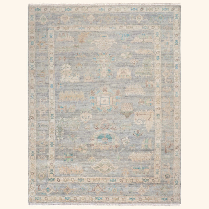 Traditional Essentials Wool Rug Grey Multi / 7'9" x 9'9"
