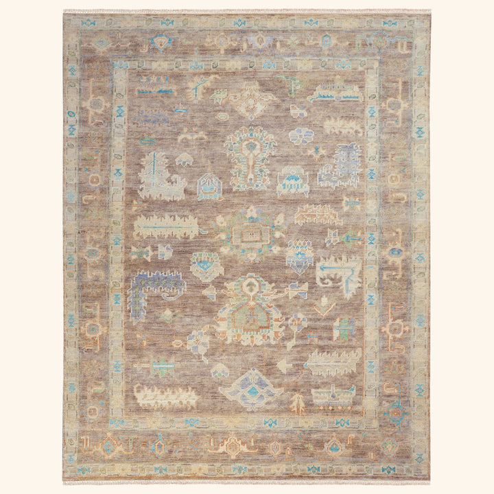 Traditional Essentials Wool Rug Ivory Mocha / 7'9" x 9'9"