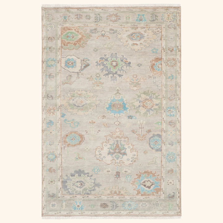 Ivory Multi Traditional Essentials Wool Rug 5'6" x 8'