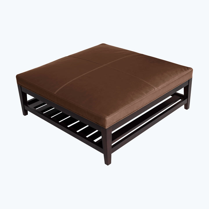 Cove Leather Ottoman