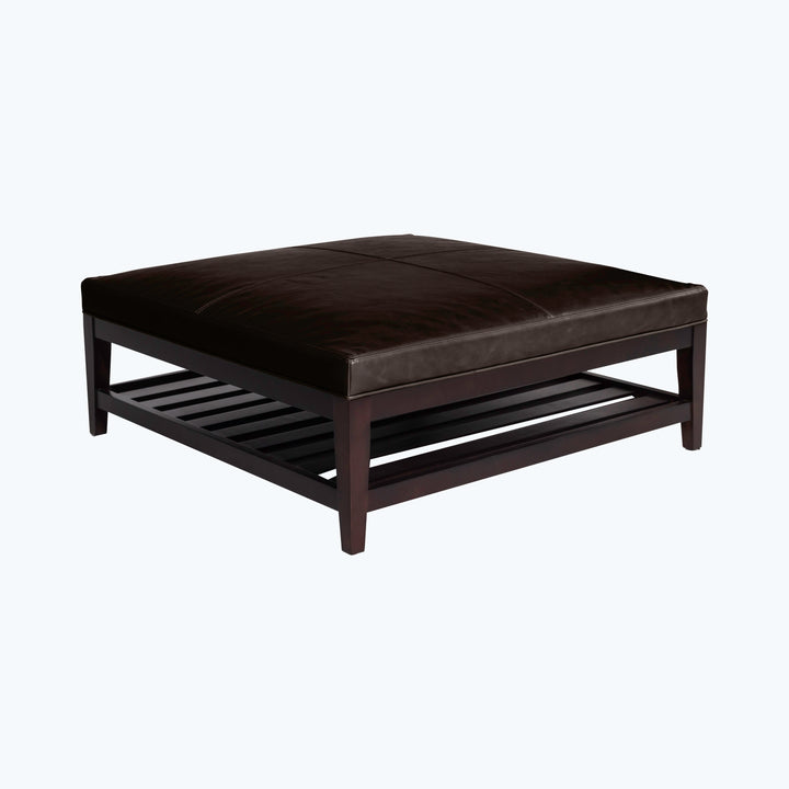 Cove Leather Ottoman