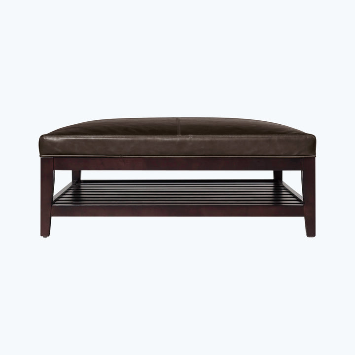Cove Leather Ottoman