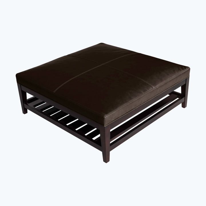 Cove Leather Ottoman